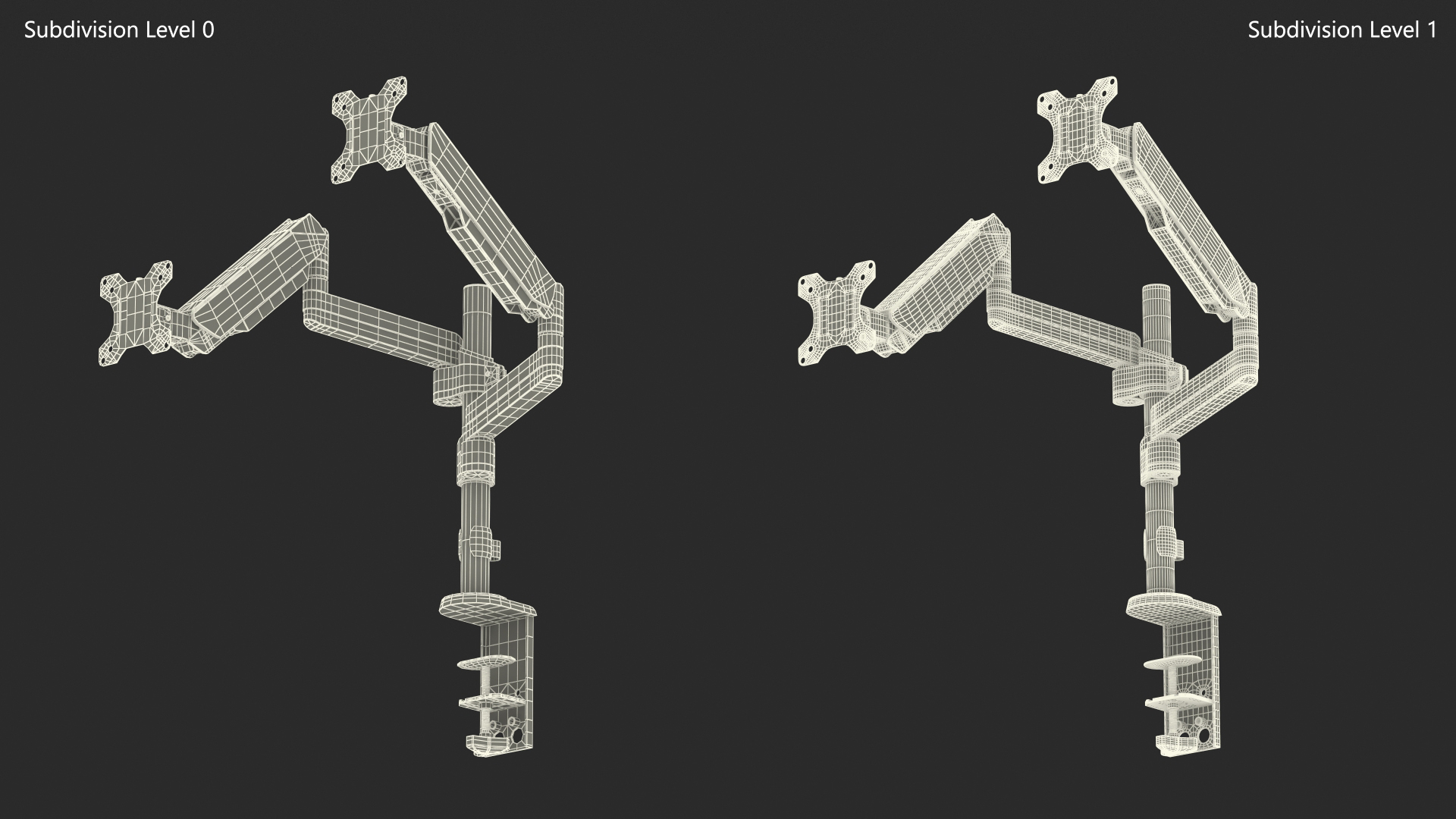 3D Dual Monitor Stand model