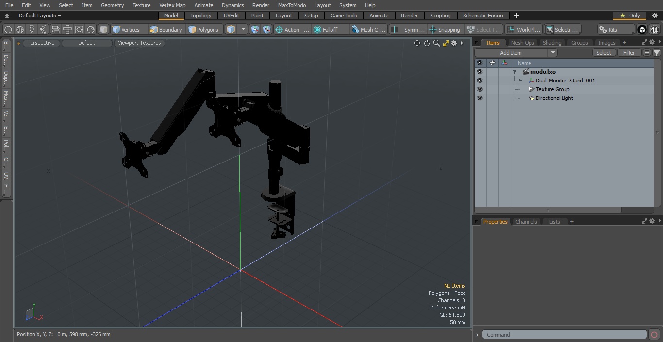 3D Dual Monitor Stand model