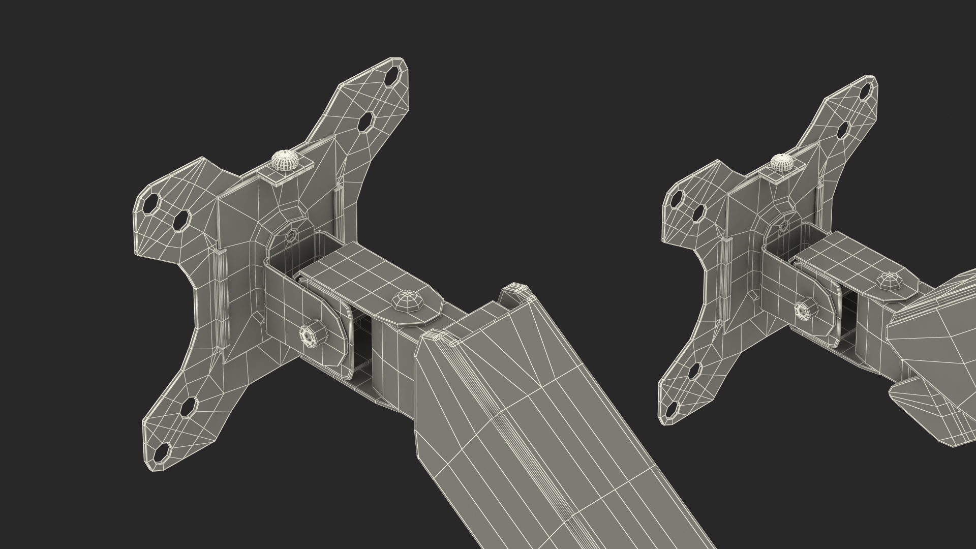 3D Dual Monitor Stand model
