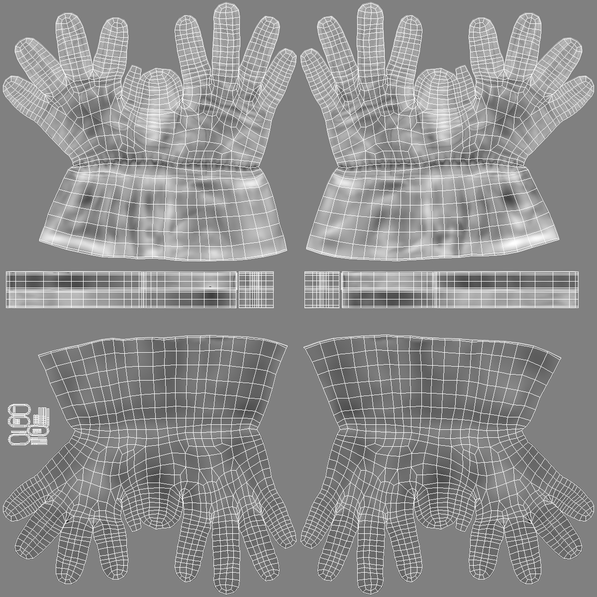 Firefighting Gloves 3D model