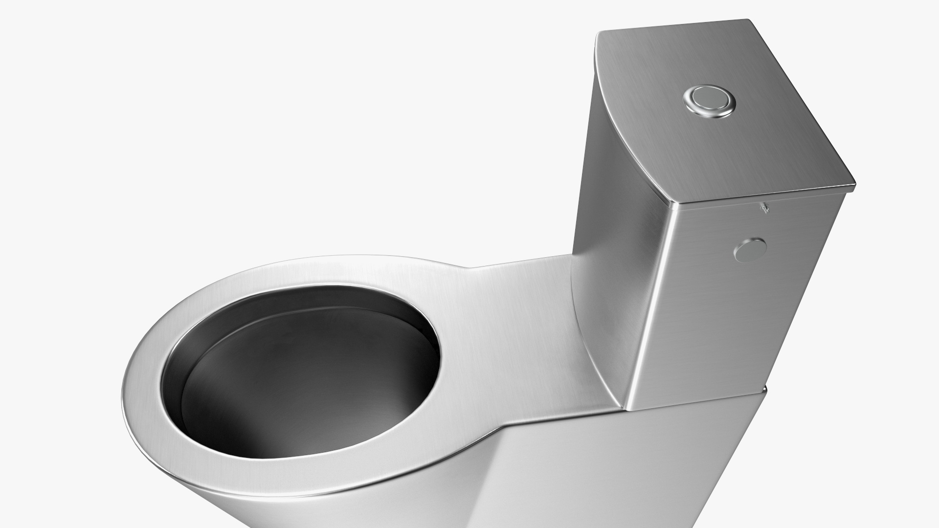 Stainless Steel Floor Standing Toilet 3D