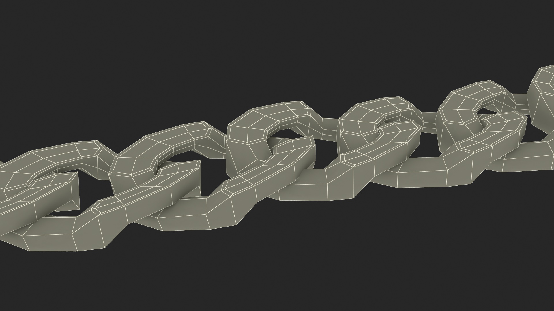 Curb Chain Silver 3D