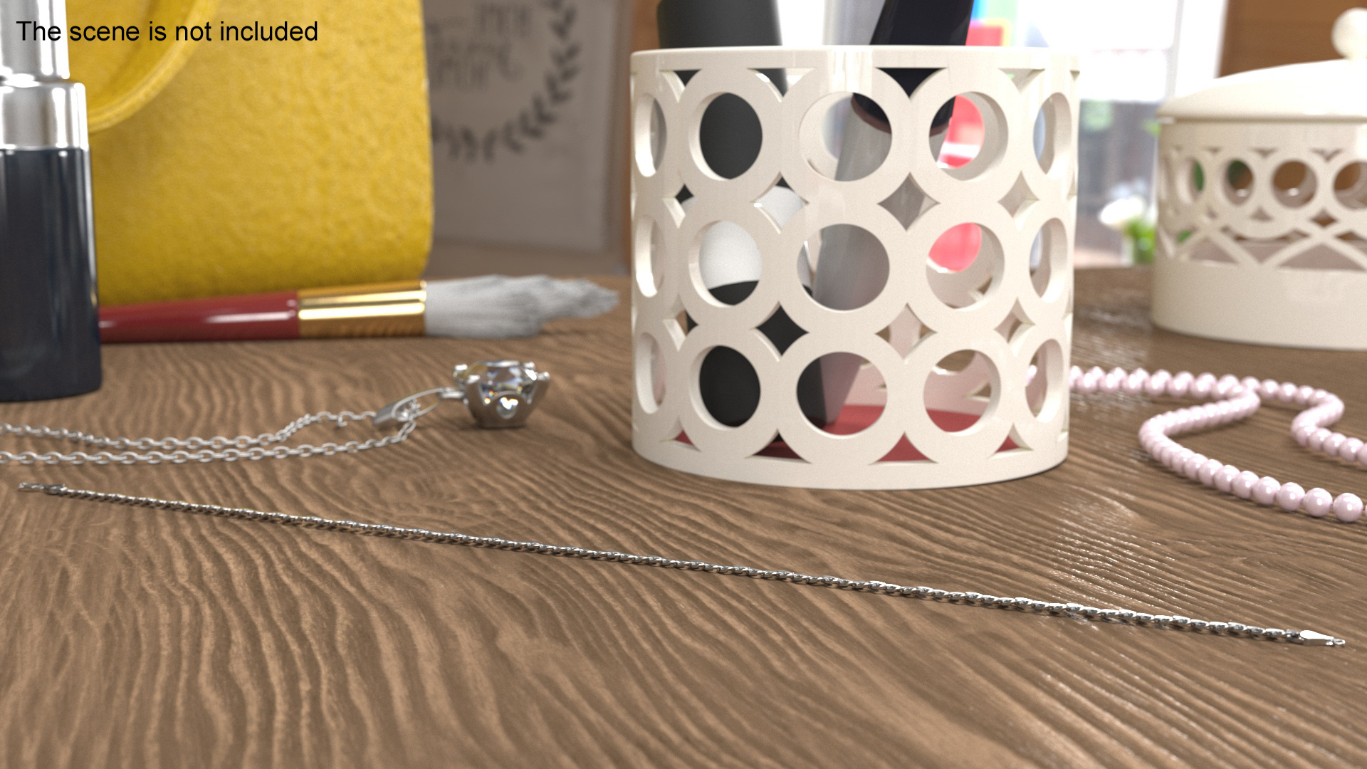 Curb Chain Silver 3D