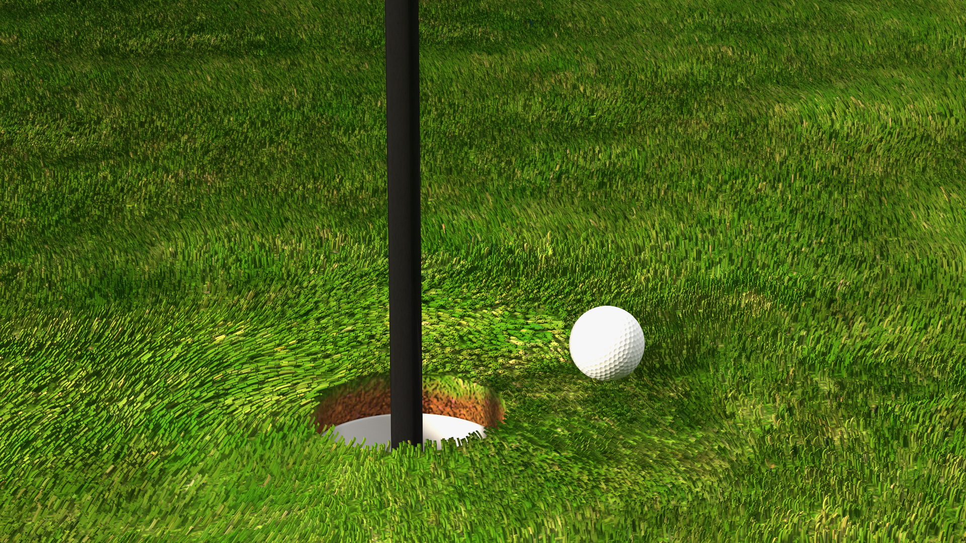 Golf Hole Place Fur 3D model