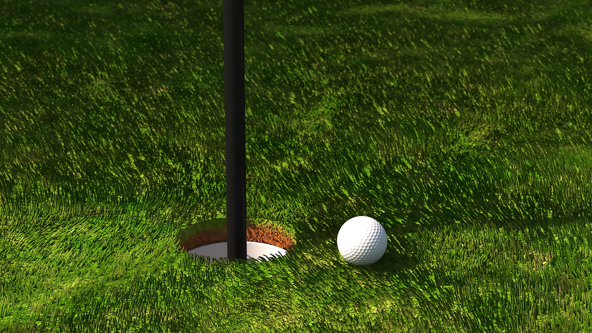 Golf Hole Place Fur 3D model