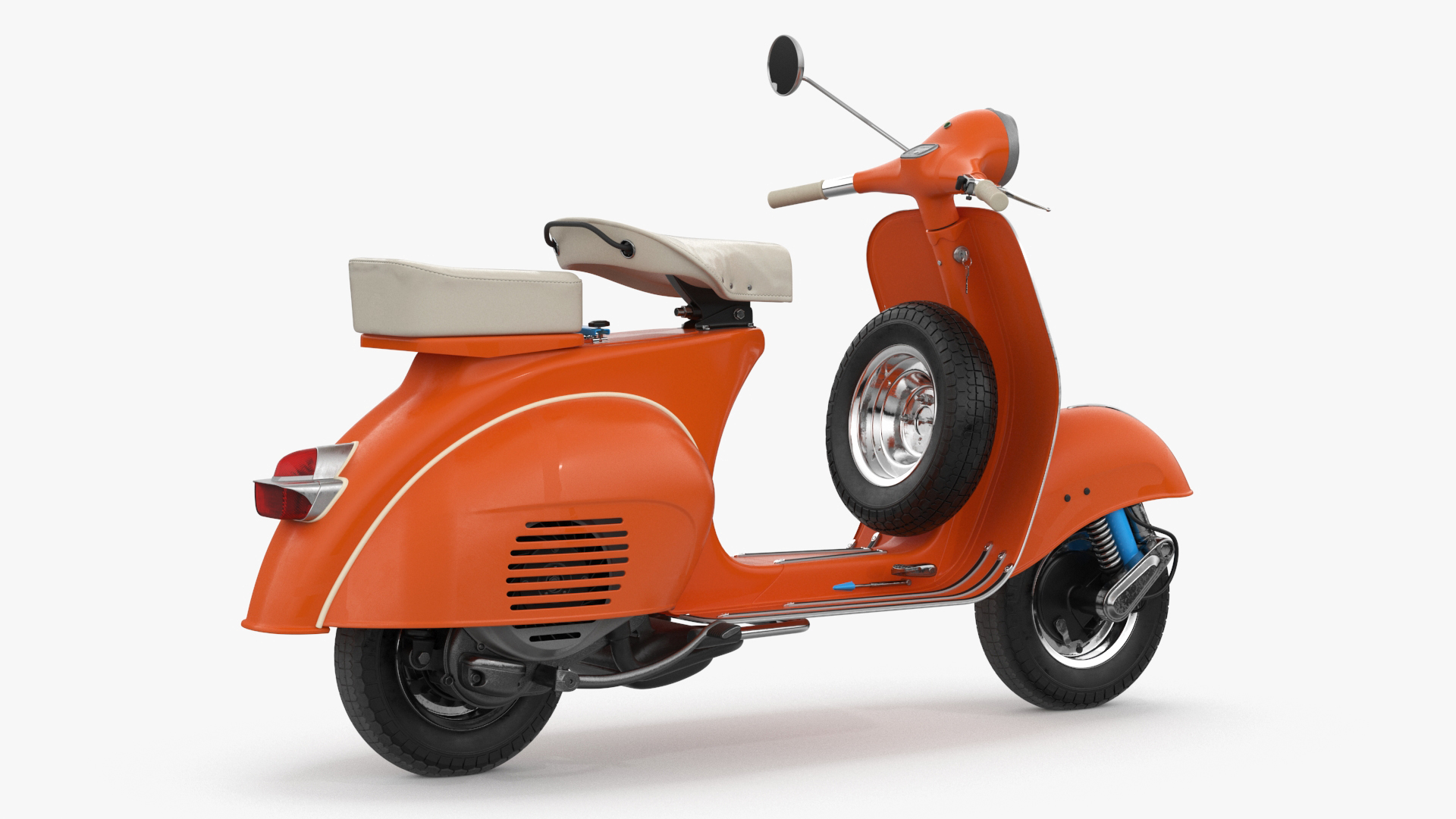 3D Delivery Man Riding Retro Scooter model