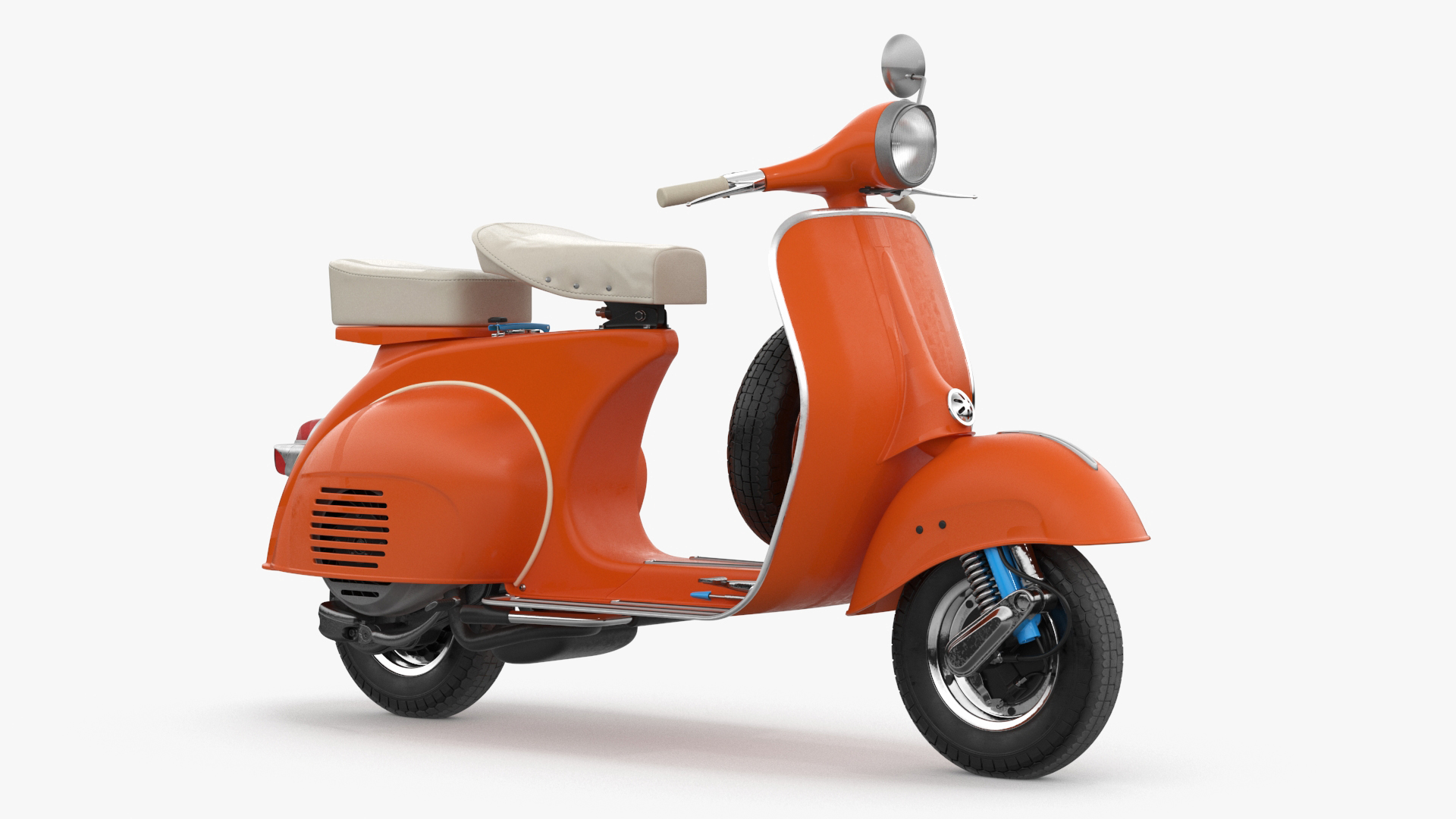 3D Delivery Man Riding Retro Scooter model