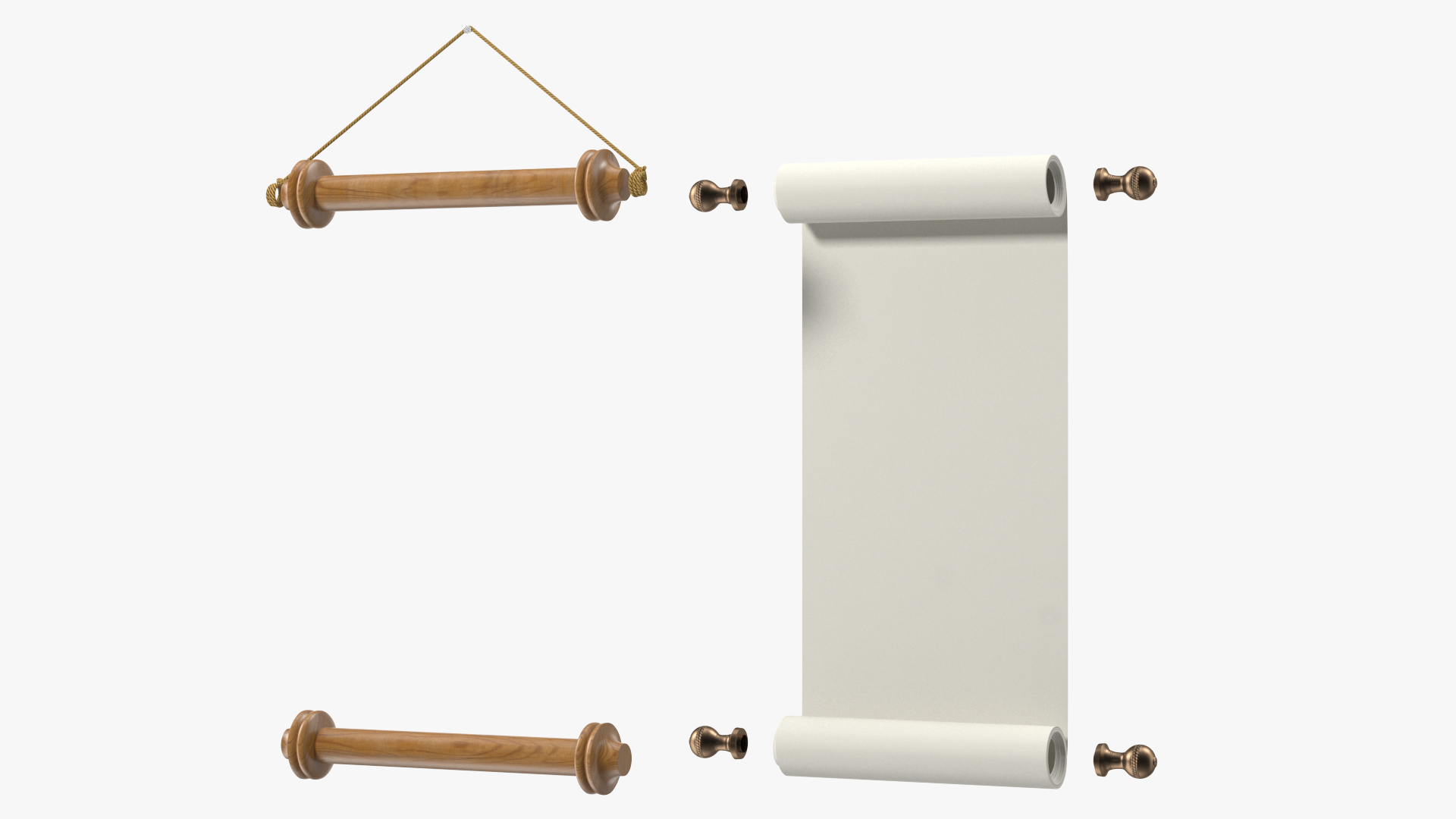 3D model Paper Scroll Wall Hanging