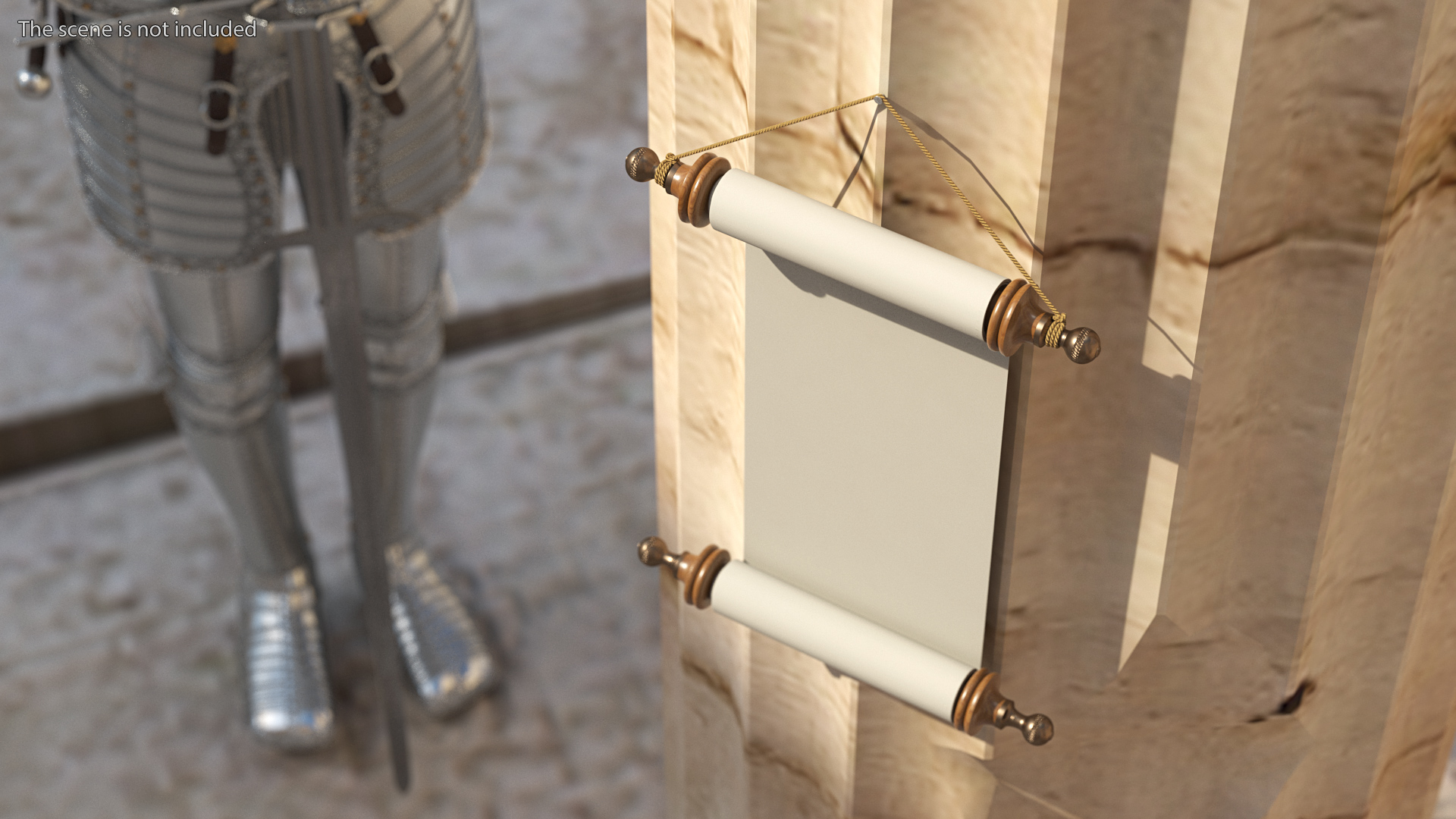 3D model Paper Scroll Wall Hanging
