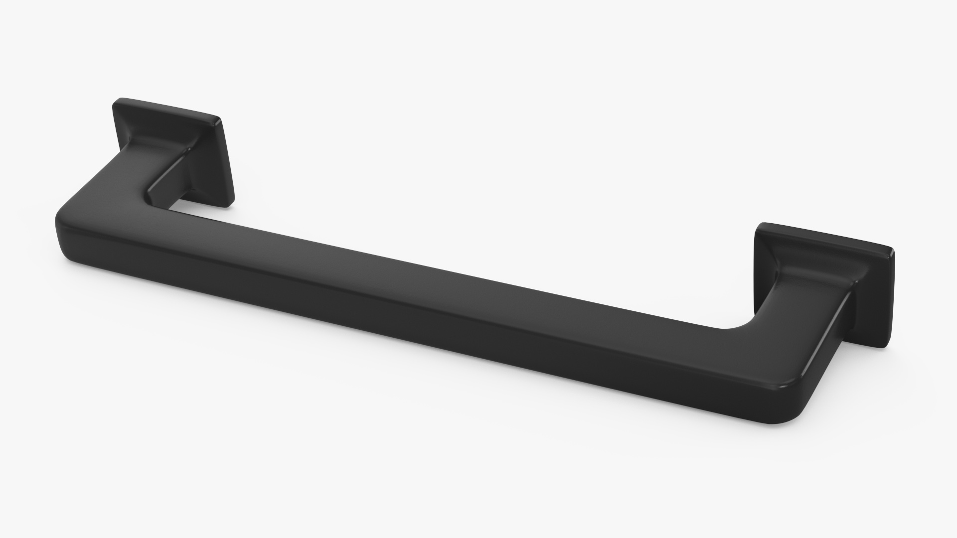 3D model Kitchen Cabinet Handle Footed Black