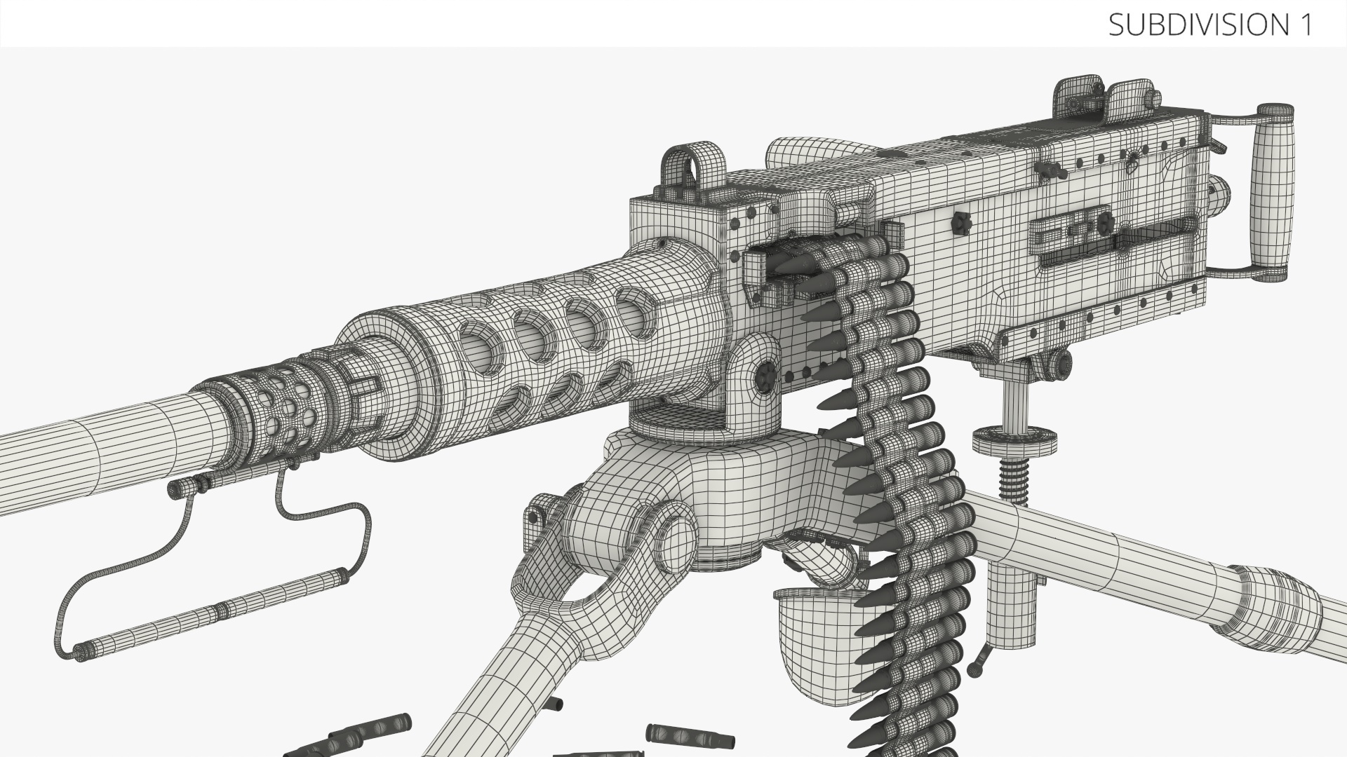 Browning M2 Heavy Machine Gun with Ammo Belt, view 7