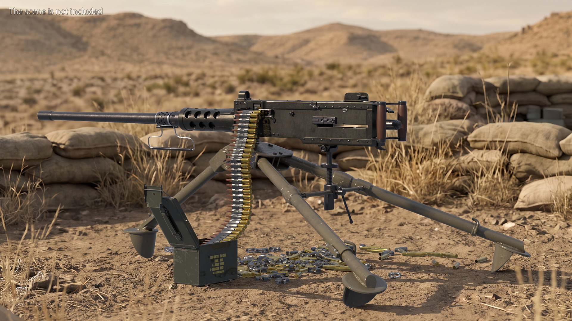 Browning M2 Heavy Machine Gun with Ammo Belt