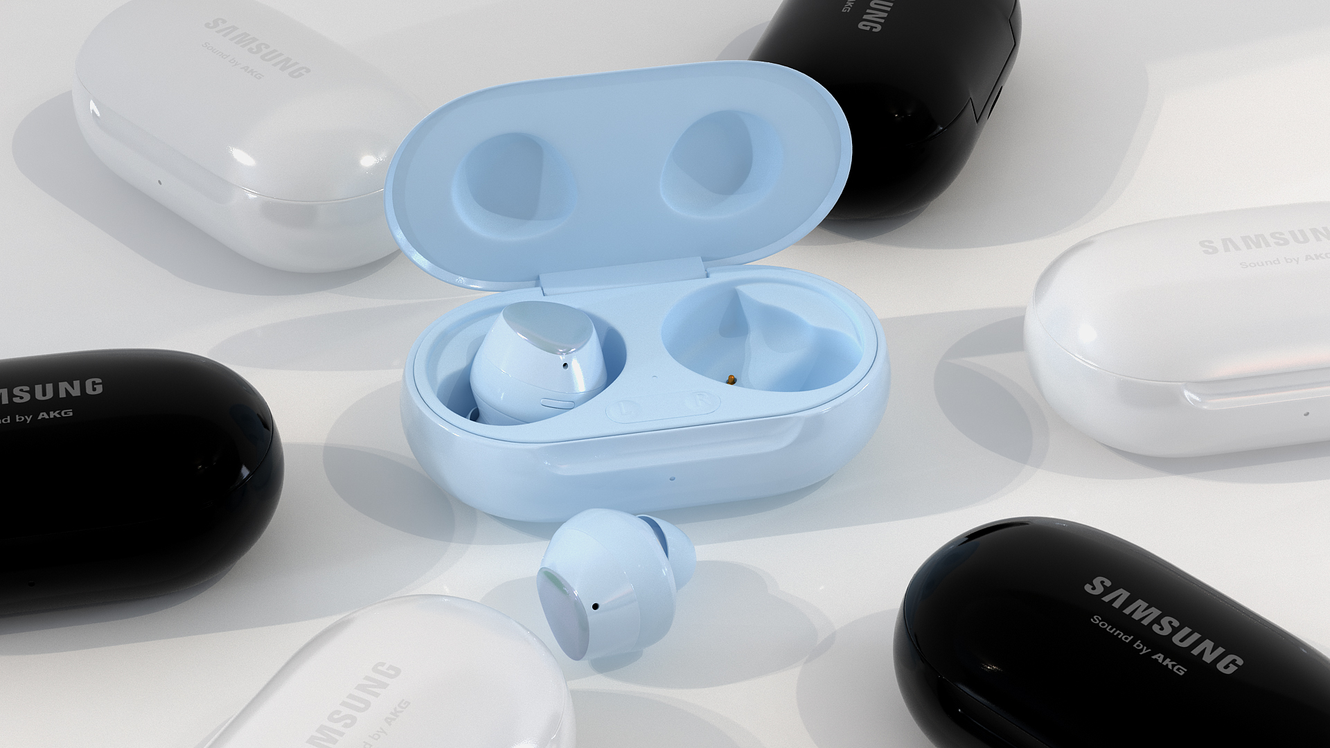 3D Samsung Galaxy Buds Plus TWS Earbuds Blue