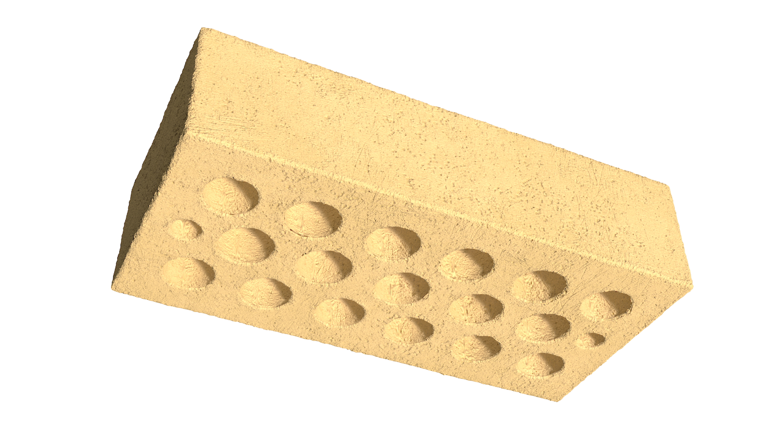 3D model Hollow Ochre Calcium Silicate Block