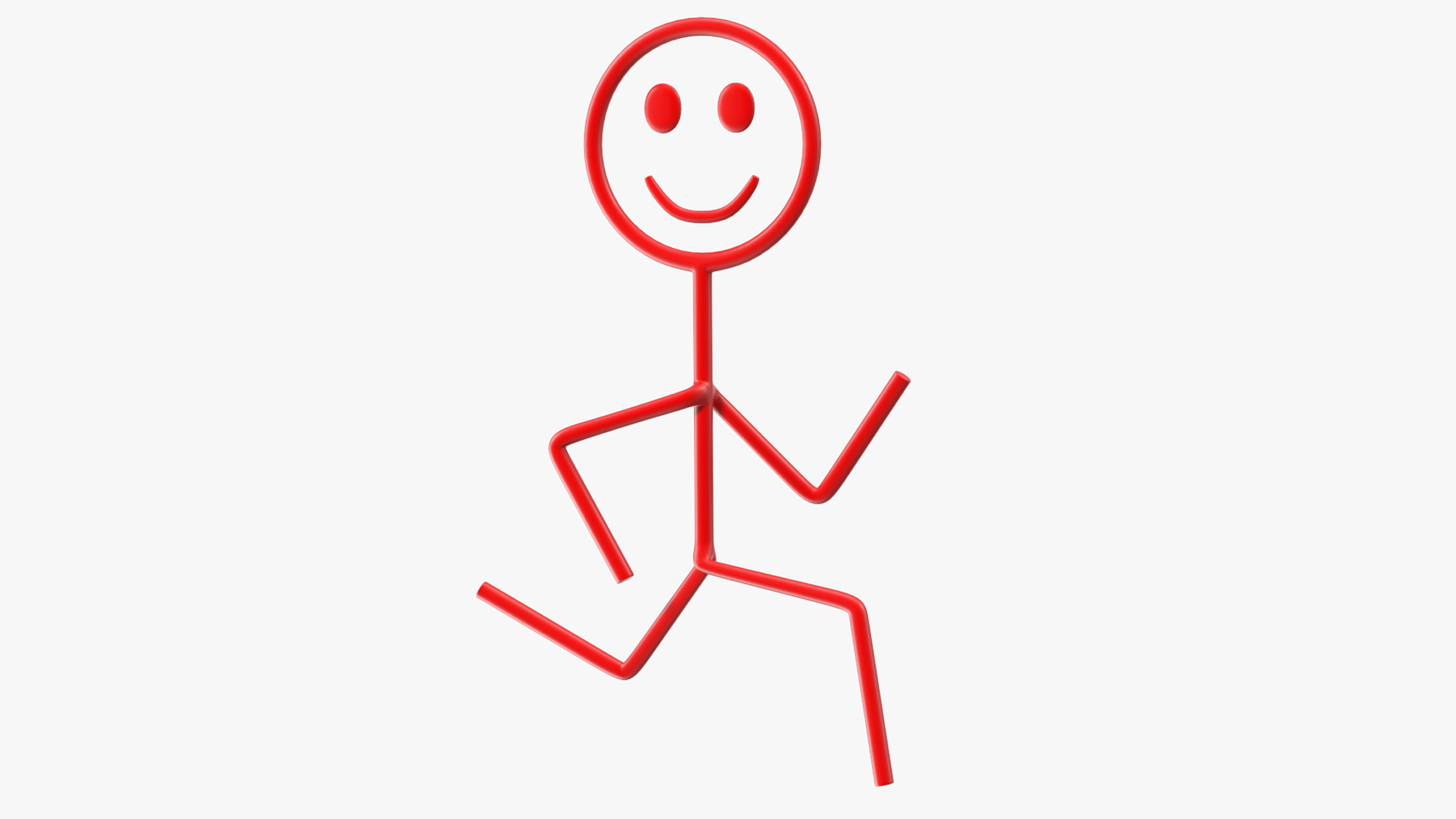 3D model Stickman Figure Red Rigged for Cinema 4D