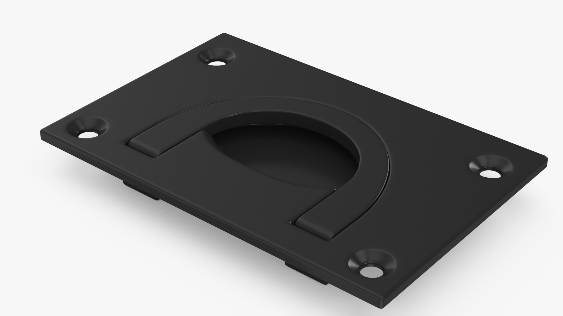 Kitchen Cabinet Handle Recessed Black 3D