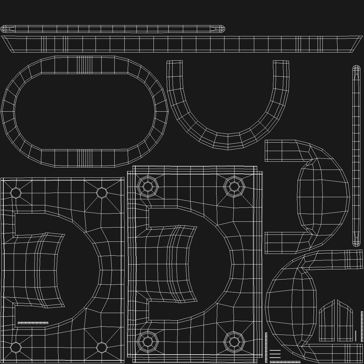 Kitchen Cabinet Handle Recessed Black 3D