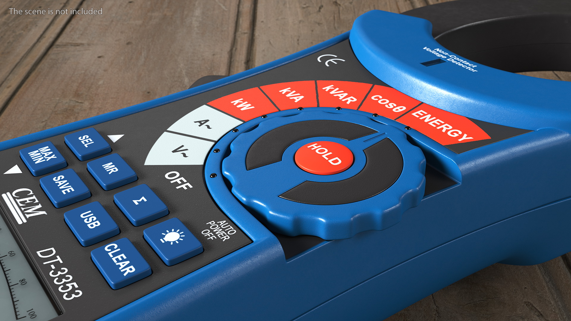 Clamp Digital Wattmeter CEM Blue 3D