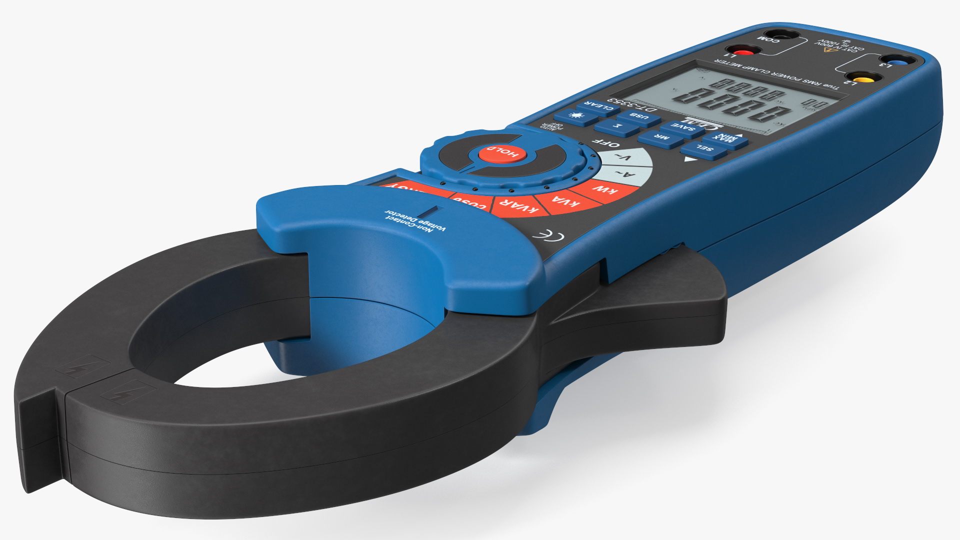 Clamp Digital Wattmeter CEM Blue 3D