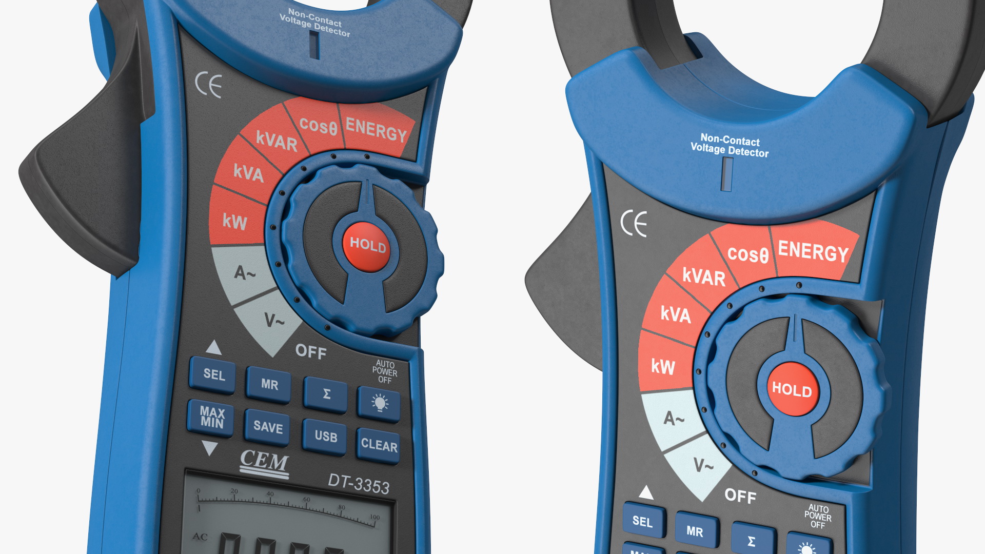 Clamp Digital Wattmeter CEM Blue 3D