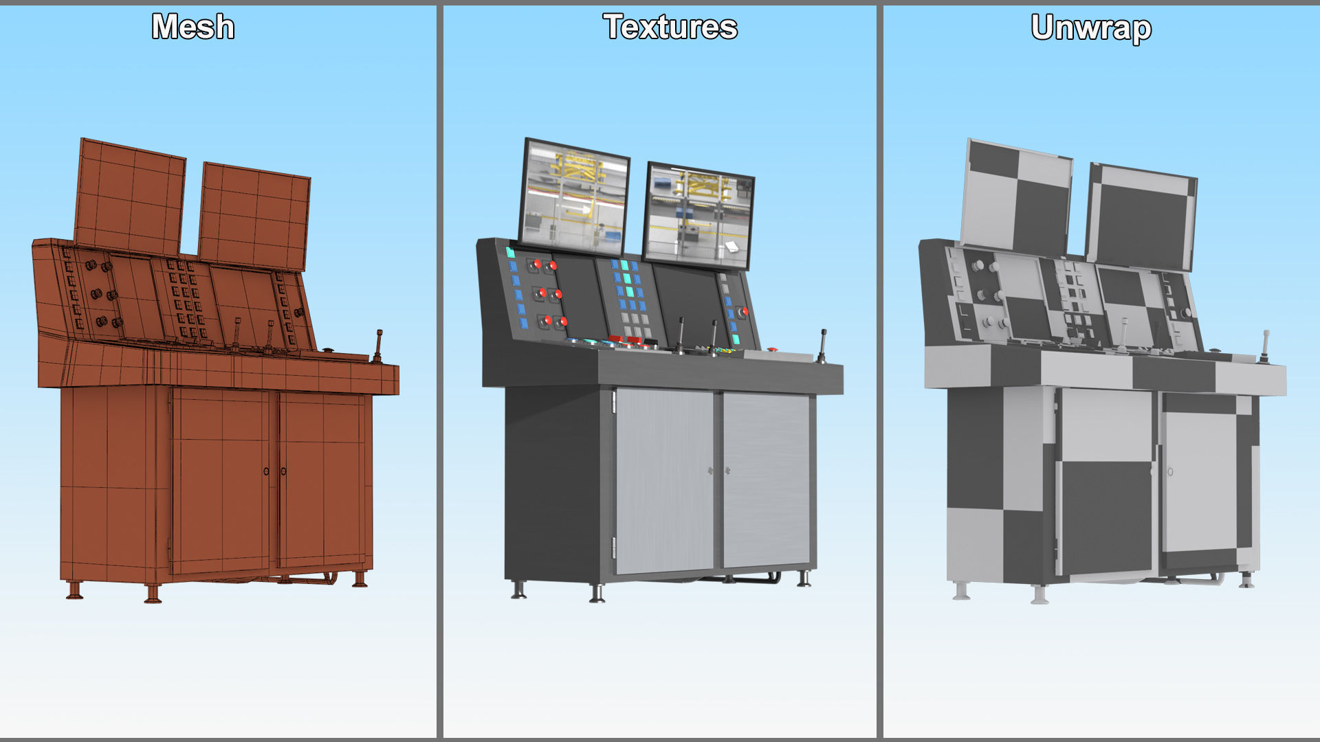 3D Main Control Panel model