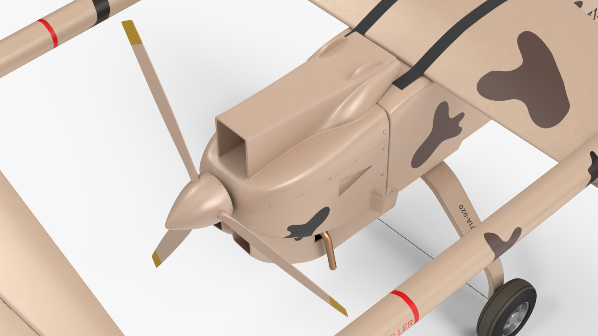 Camouflage Iranian Drone Mohajer-6 3D model