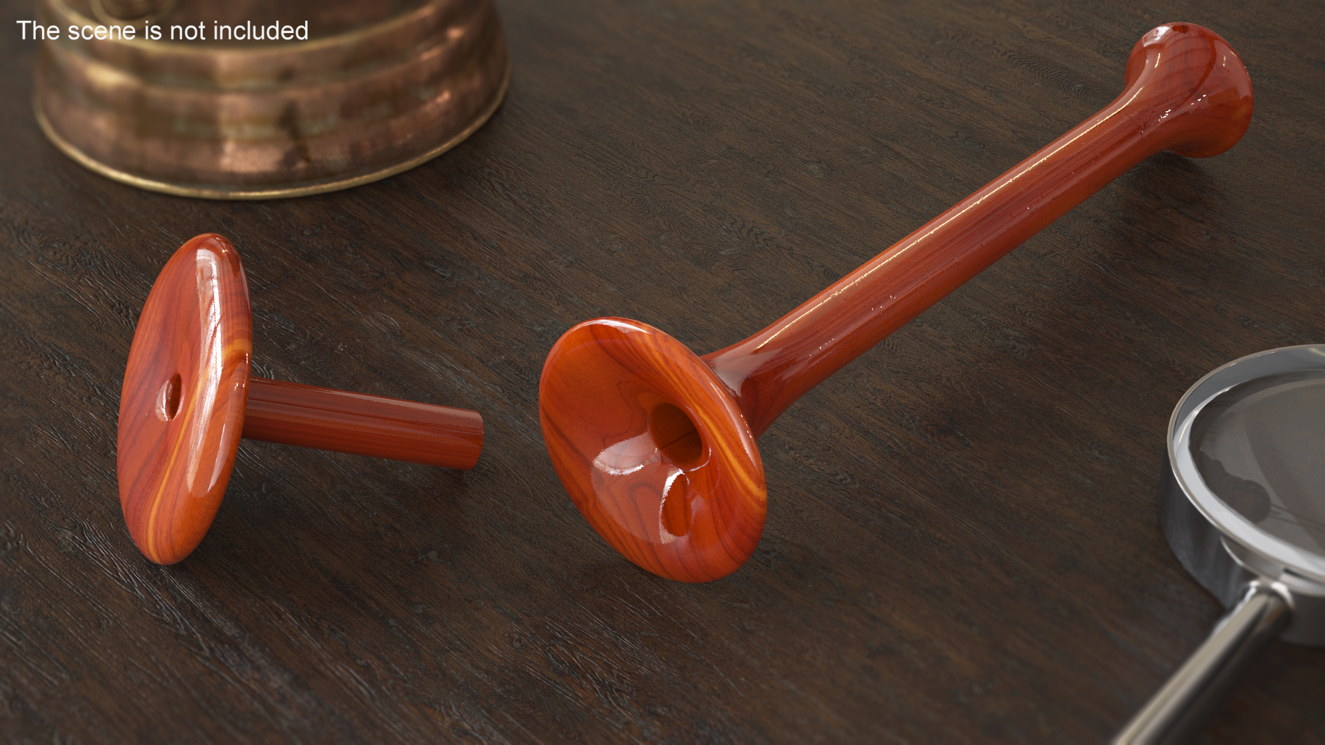 3D Antique Two Piece Monaural Stethoscope model