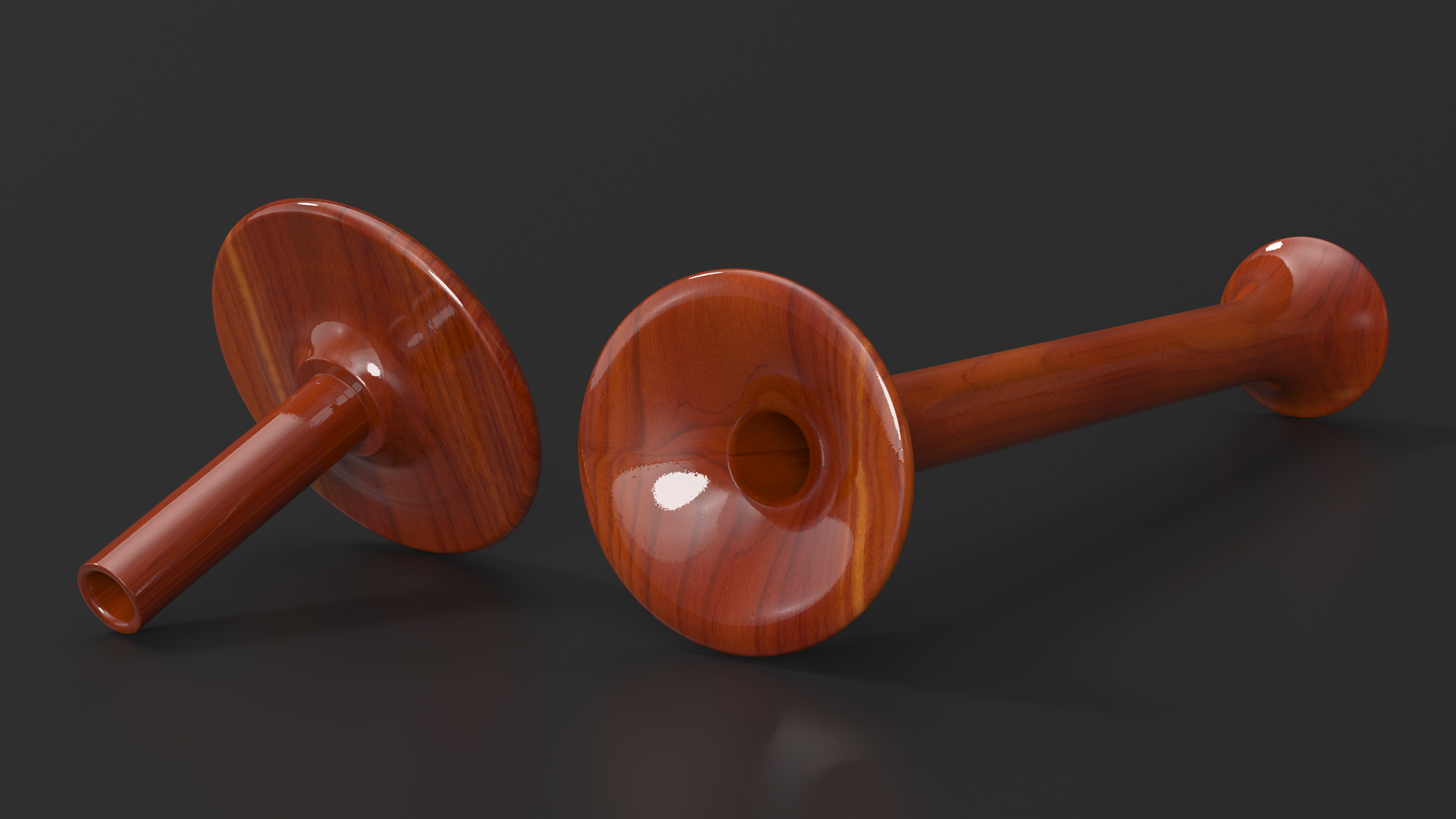 3D Antique Two Piece Monaural Stethoscope model
