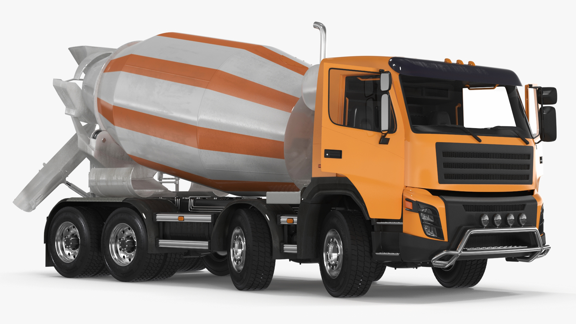 3D Concrete Mixer Truck Rigged for Maya