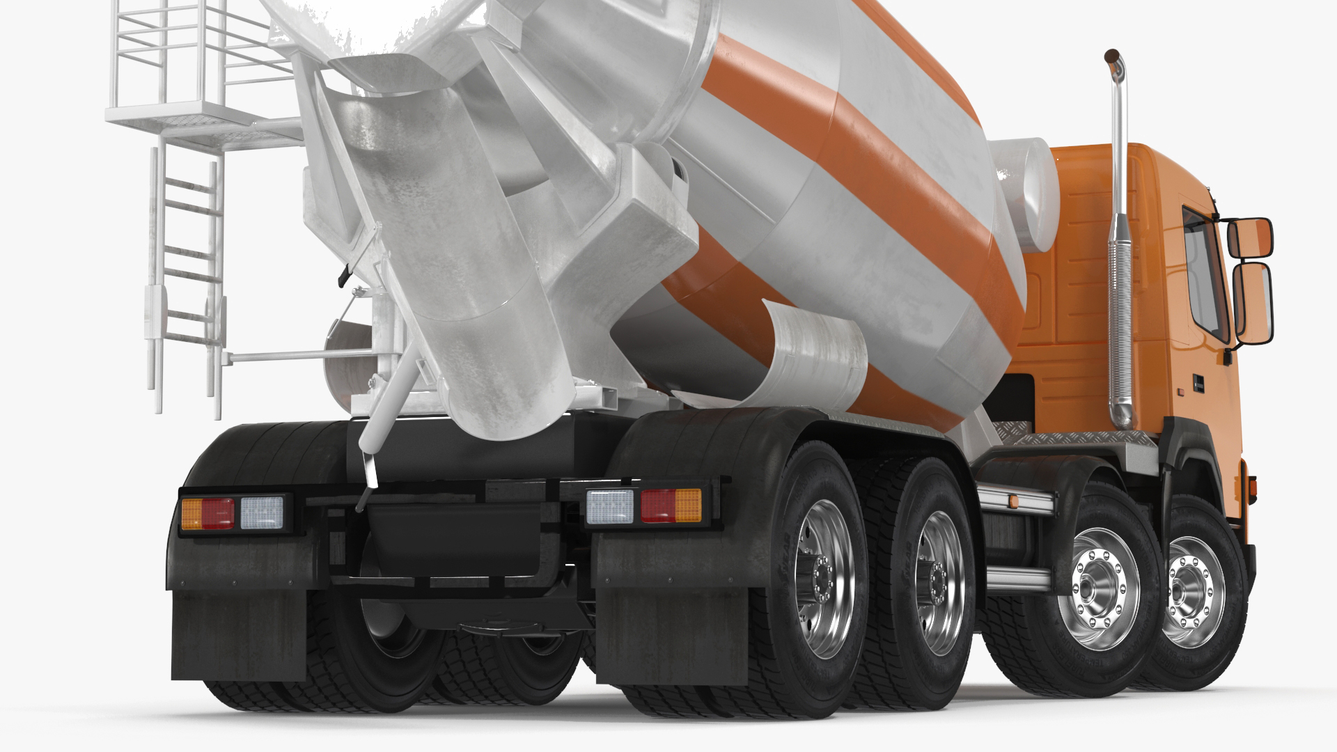3D Concrete Mixer Truck Rigged for Maya