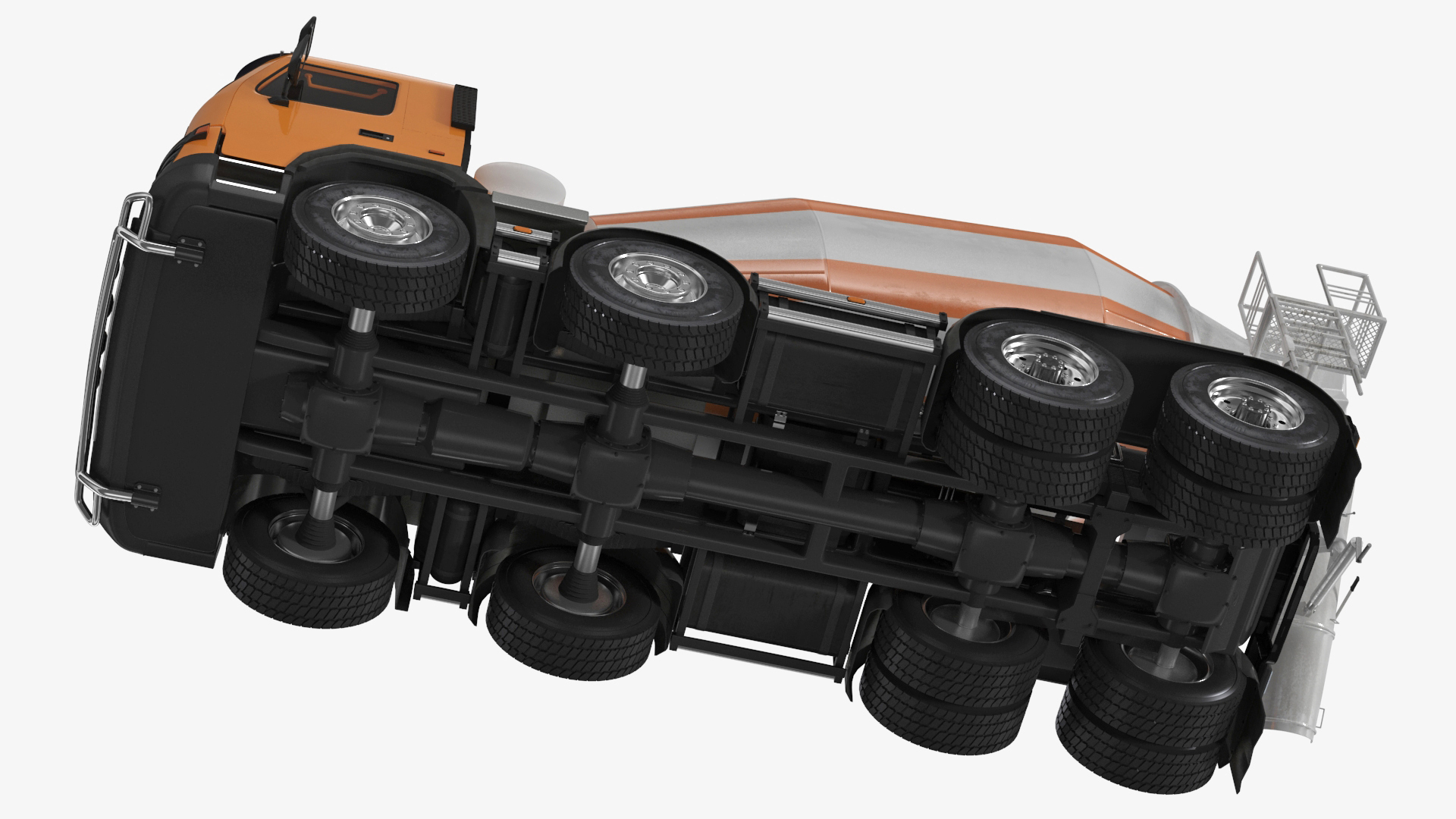 3D Concrete Mixer Truck Rigged for Maya