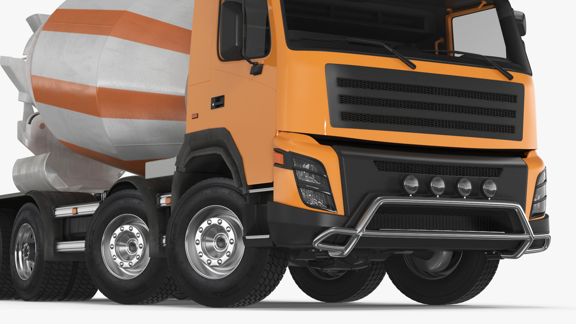3D Concrete Mixer Truck Rigged for Maya