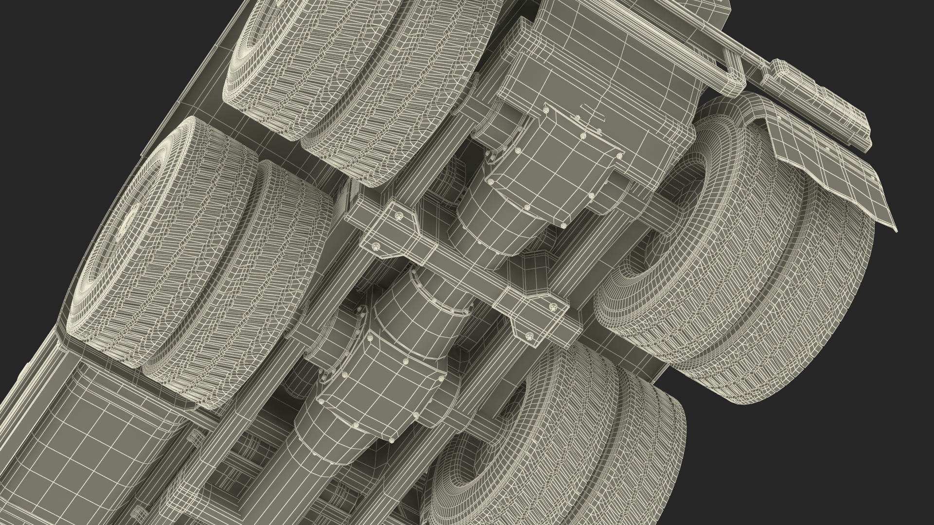 3D Concrete Mixer Truck Rigged for Maya