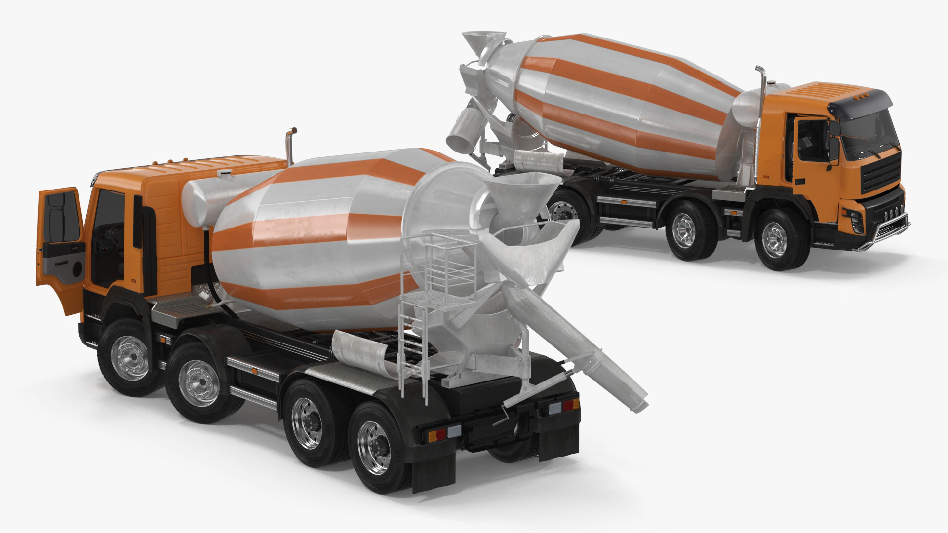 3D Concrete Mixer Truck Rigged for Maya