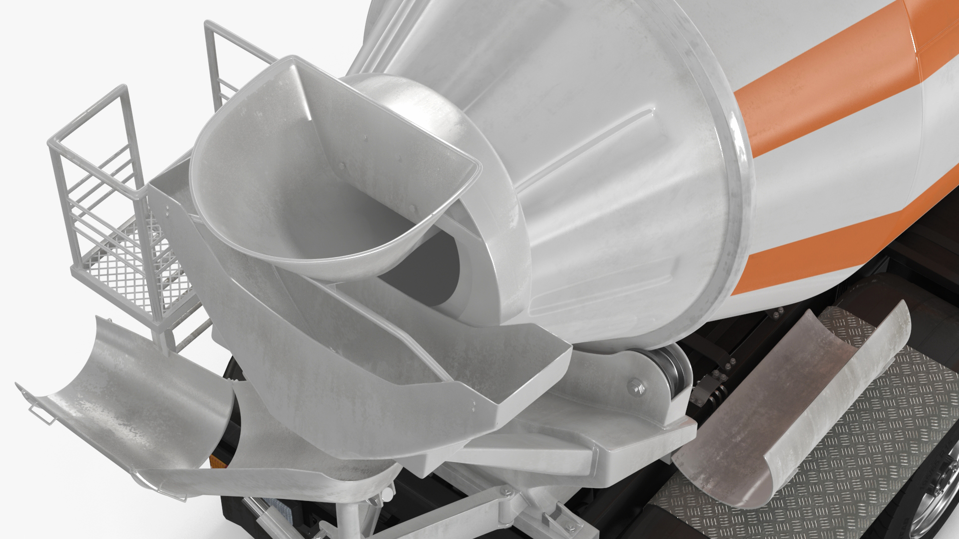3D Concrete Mixer Truck Rigged for Maya