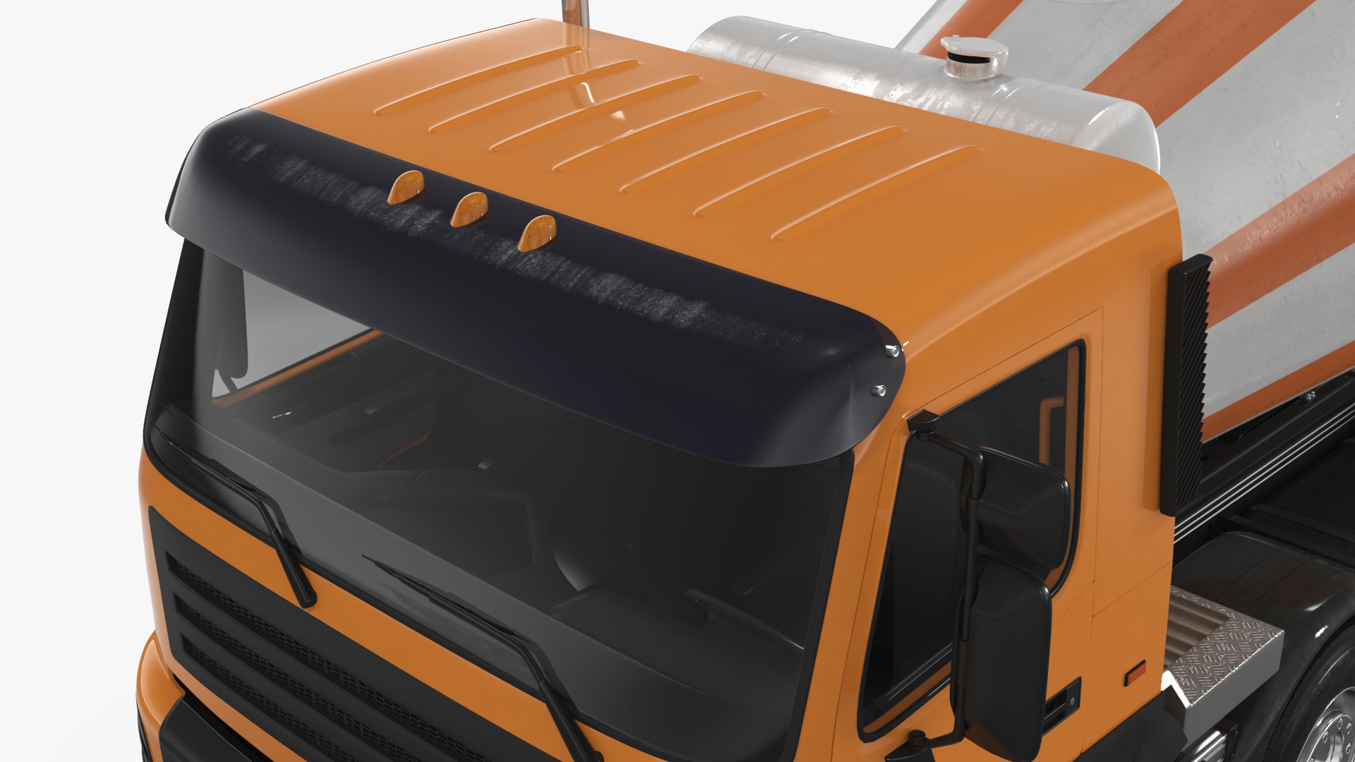 3D Concrete Mixer Truck Rigged for Maya
