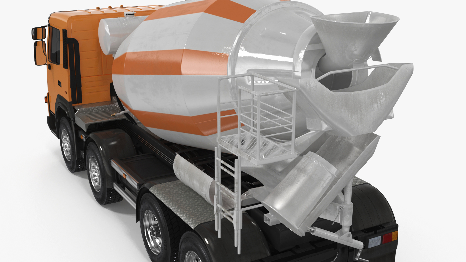 3D Concrete Mixer Truck Rigged for Maya