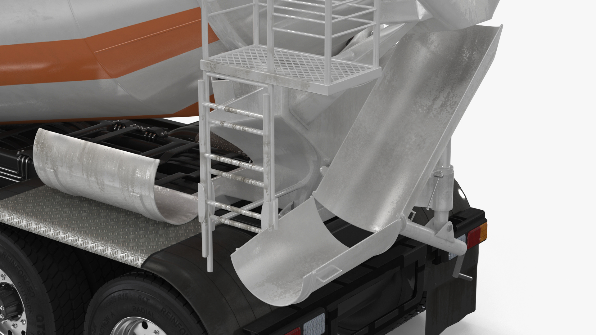 3D Concrete Mixer Truck Rigged for Maya