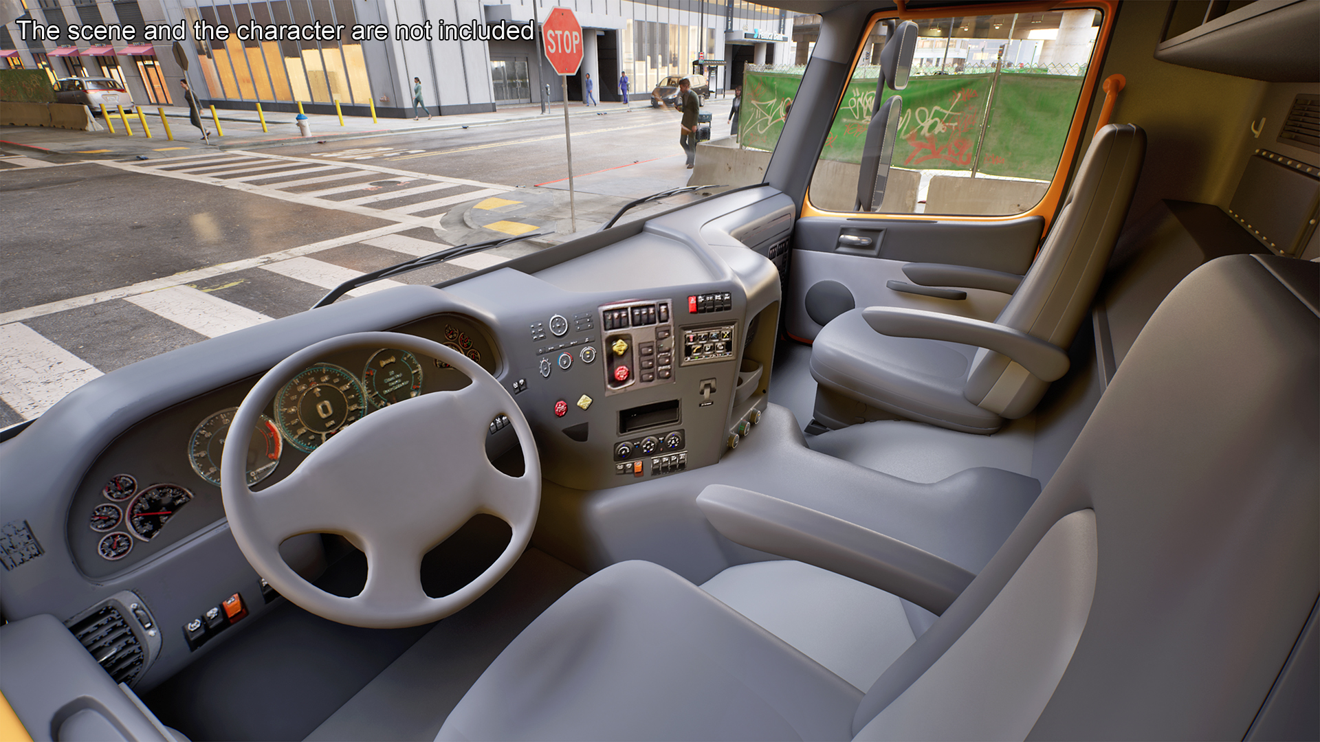 3D Concrete Mixer Truck Rigged for Maya
