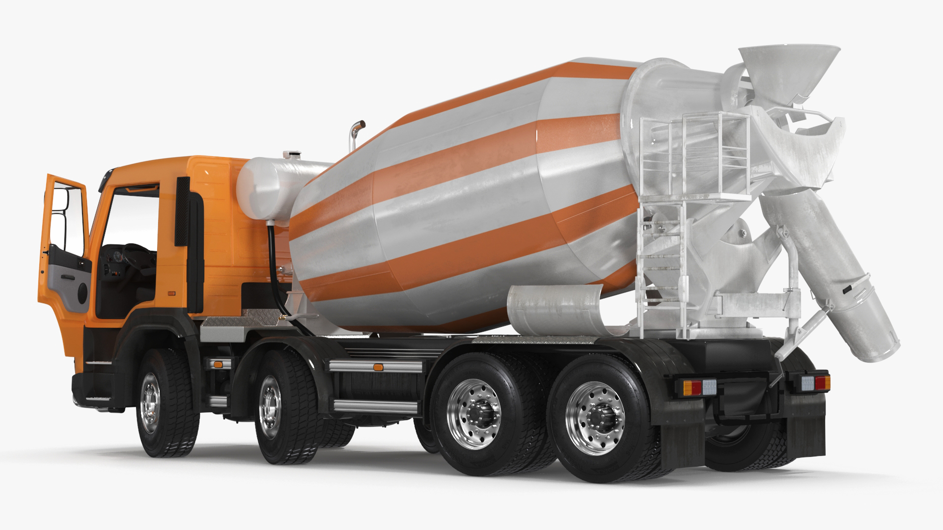 3D Concrete Mixer Truck Rigged for Maya