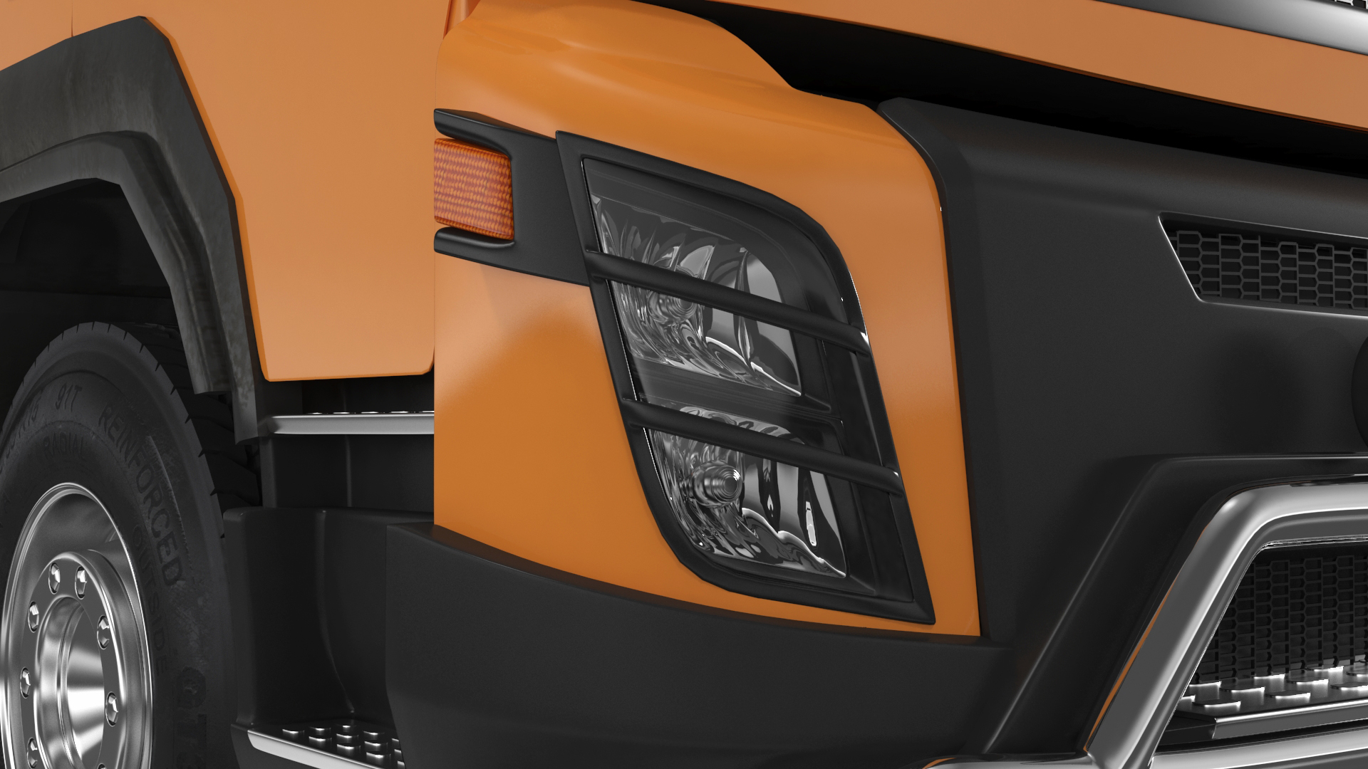 3D Concrete Mixer Truck Rigged for Maya