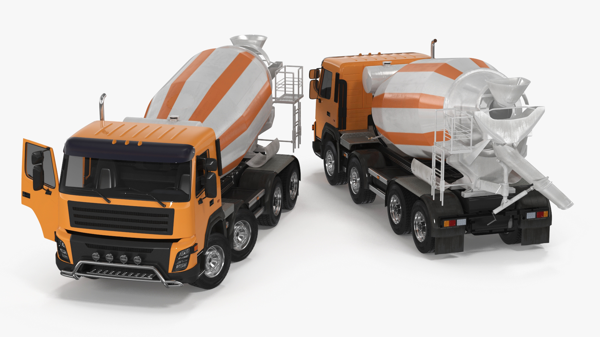 3D Concrete Mixer Truck Rigged for Maya