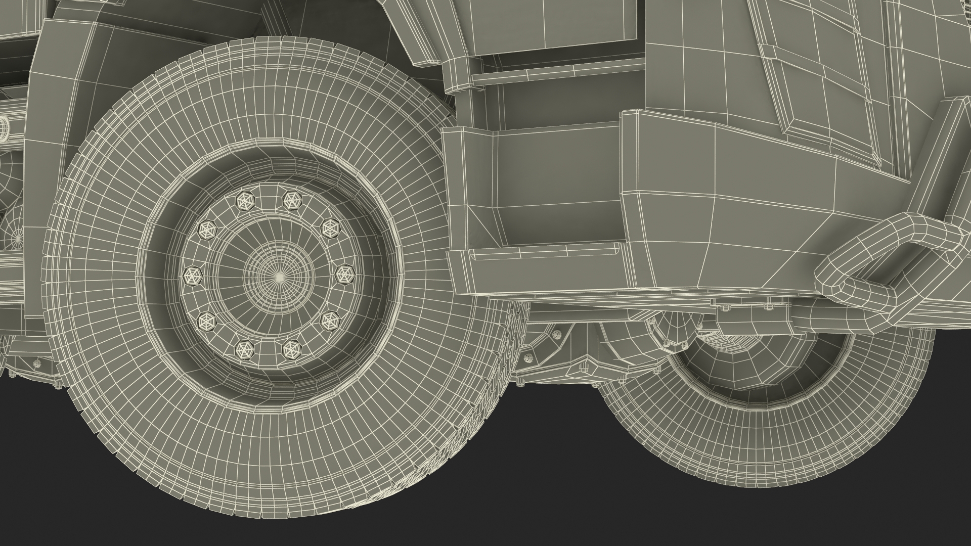 3D Concrete Mixer Truck Rigged for Maya