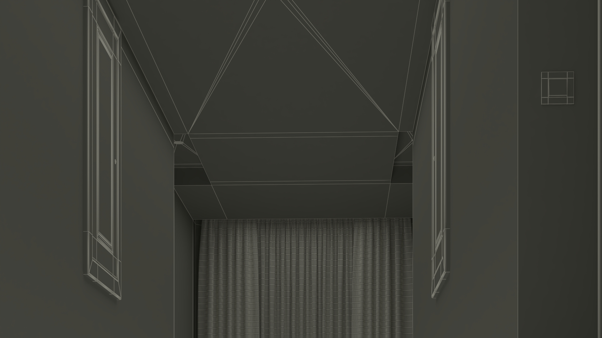 3D model Tourists in Hotel Hallway