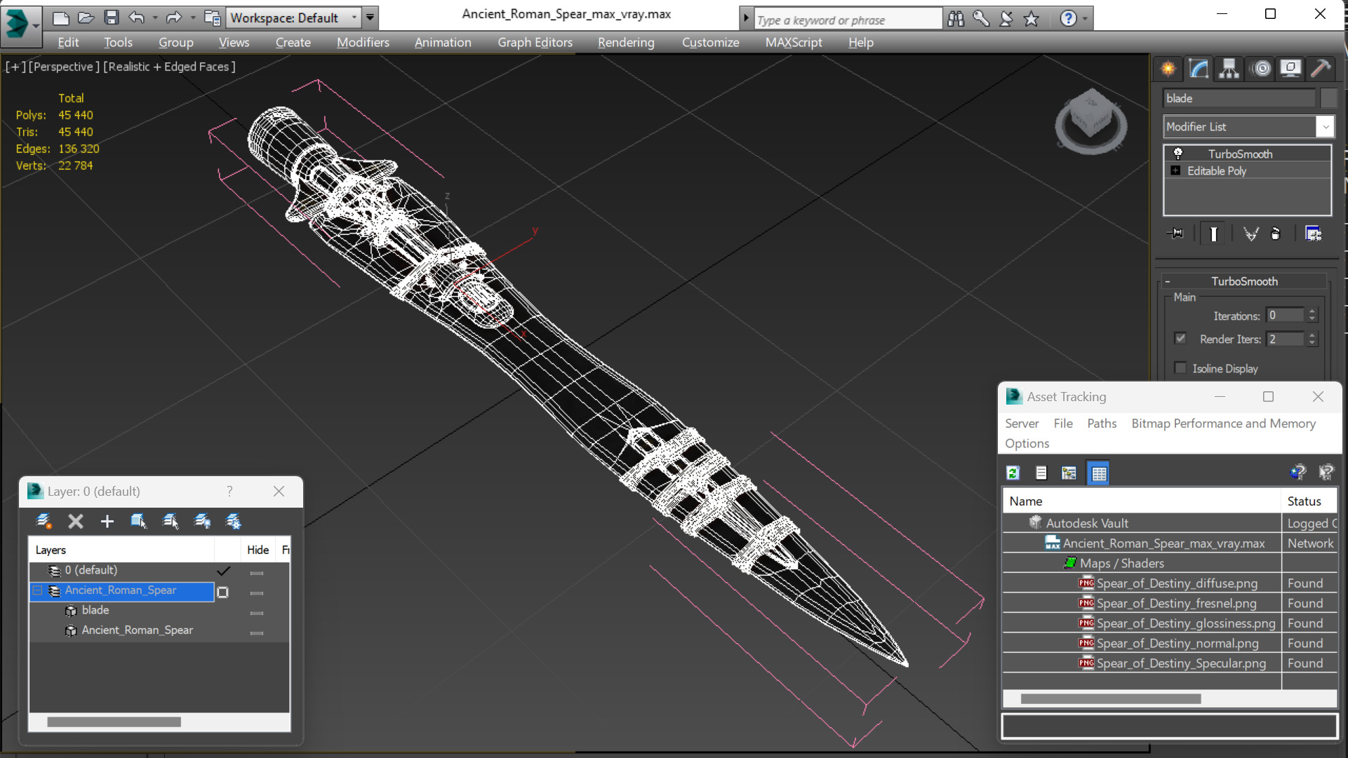 Ancient Roman Spear 3D model
