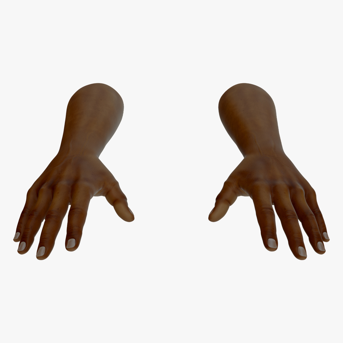 Afro American Man Hands Rigged for Maya 3D model