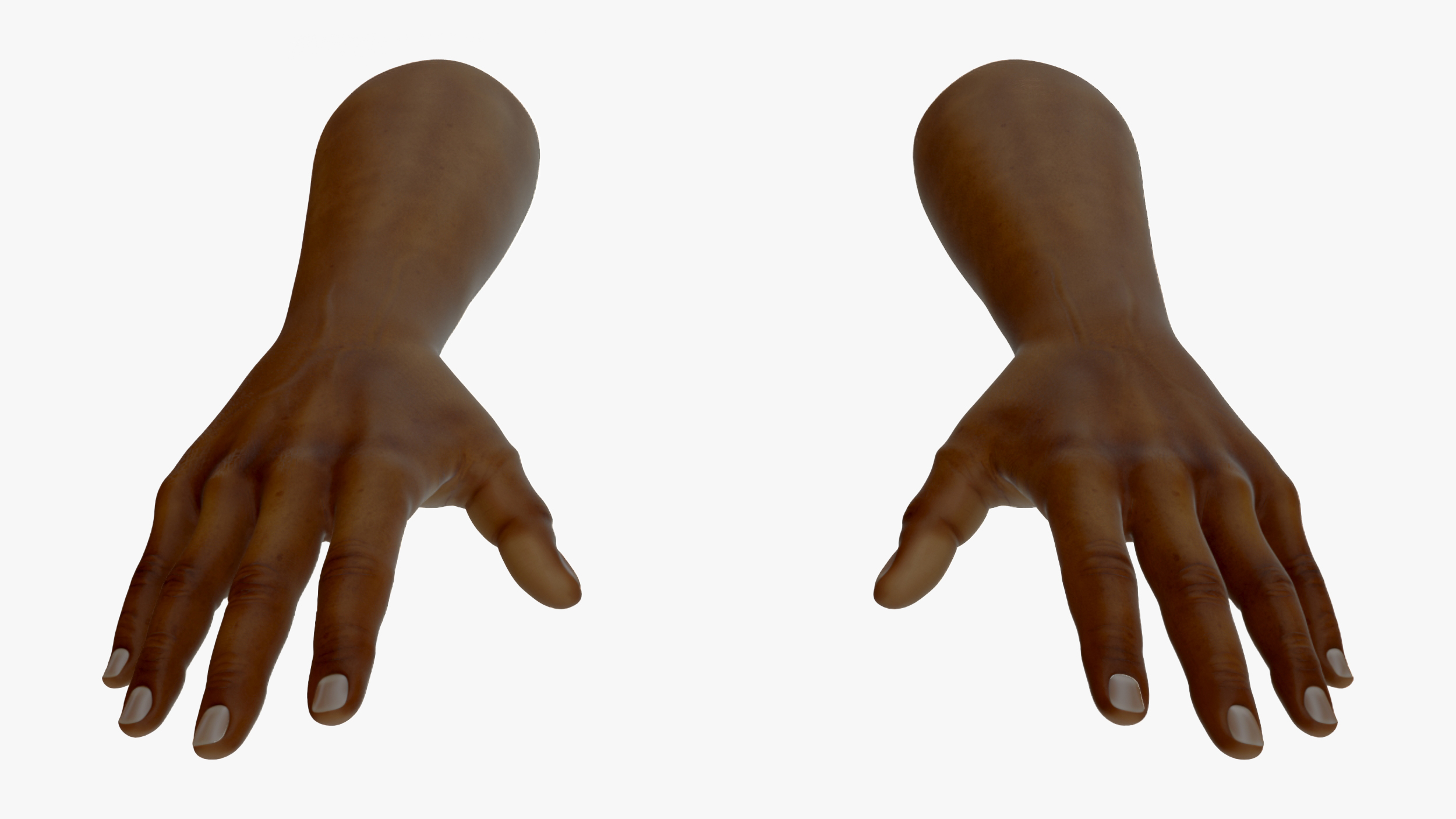 Afro American Man Hands Rigged for Maya 3D model