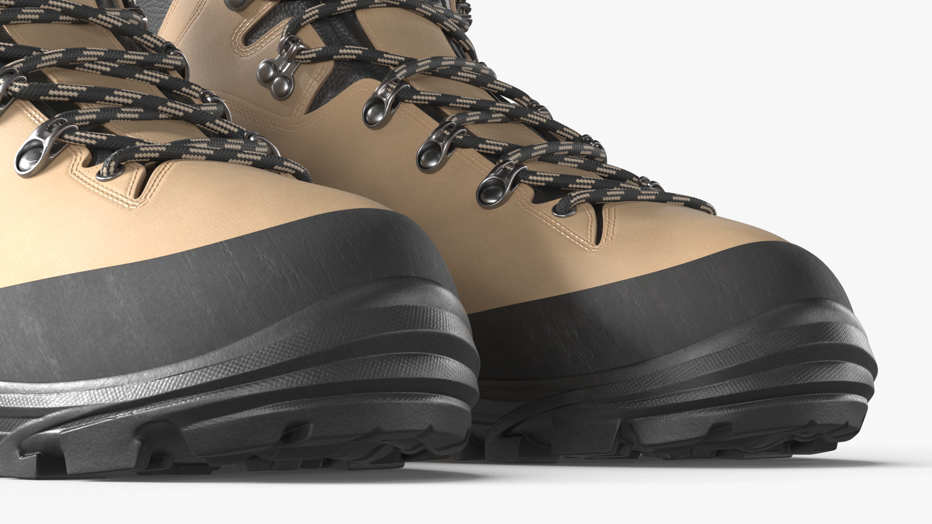 Boots for Hiking Beige 3D