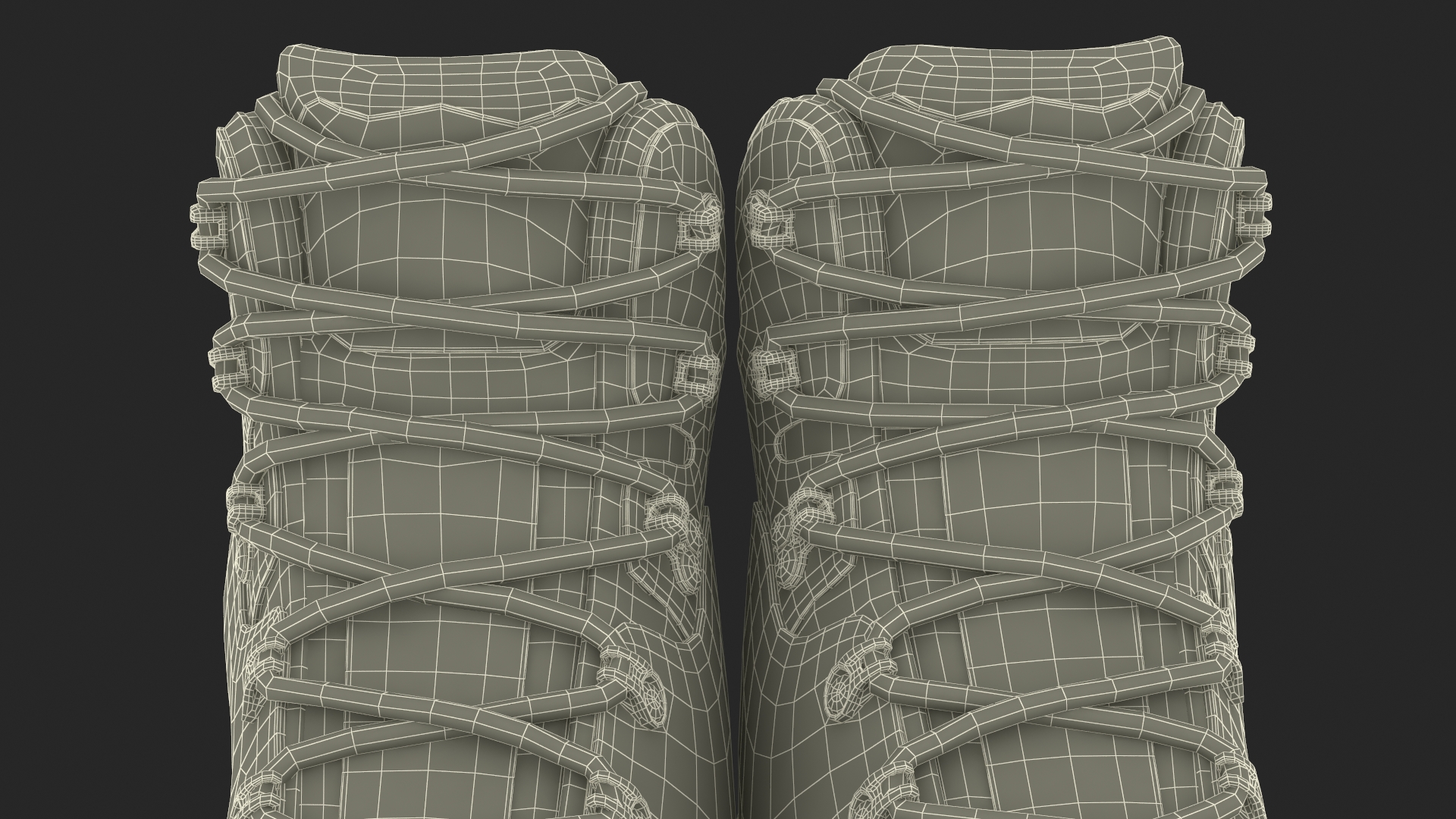 Boots for Hiking Beige 3D