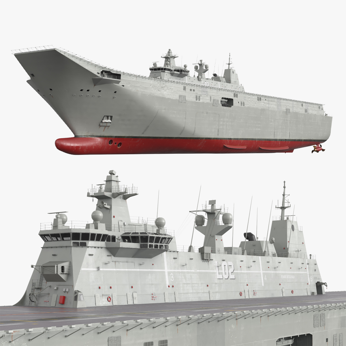 HMAS Canberra L02 Landing Helicopter Dock - Simplified